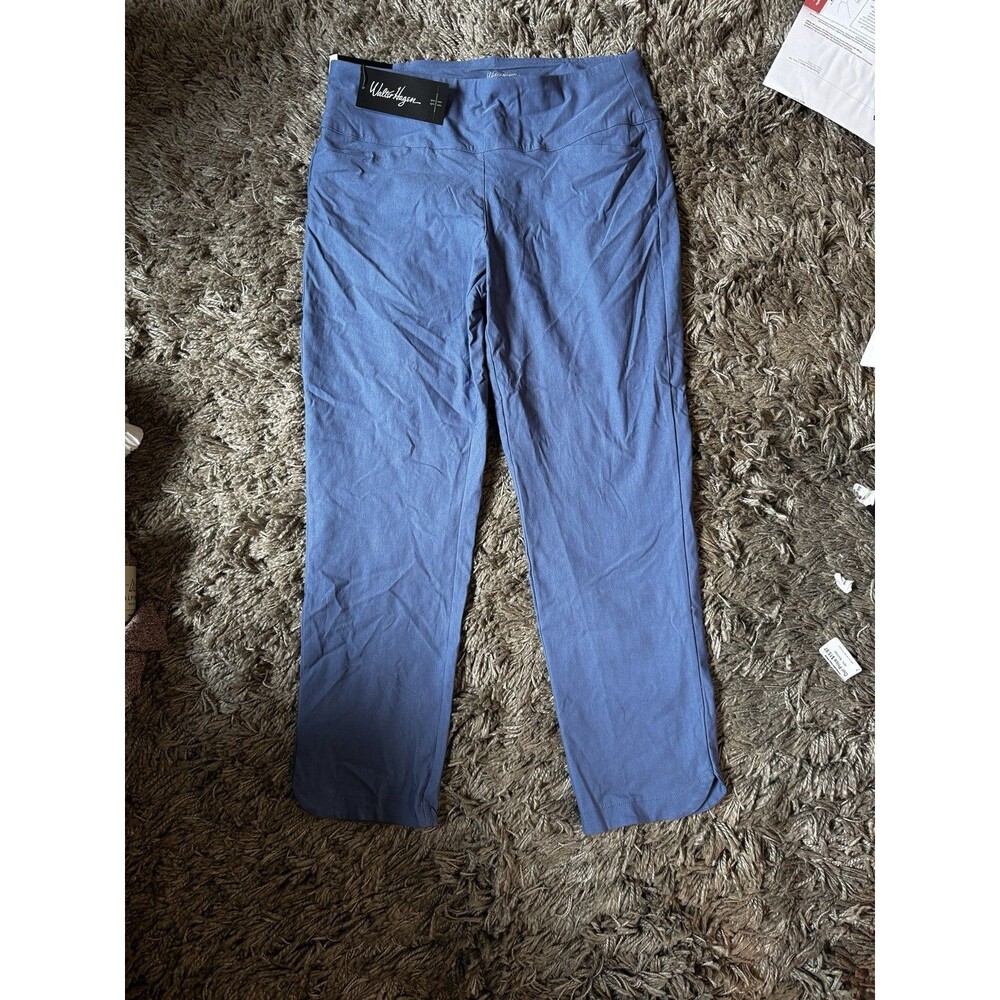 Walter Hagen Sculpt Pant Womens Large Blue Pull On Stretch Golf Pants NWT